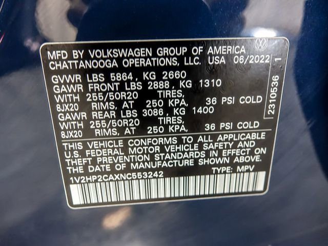 Used 2022 Volkswagen Atlas SE AWD/4WD image 33