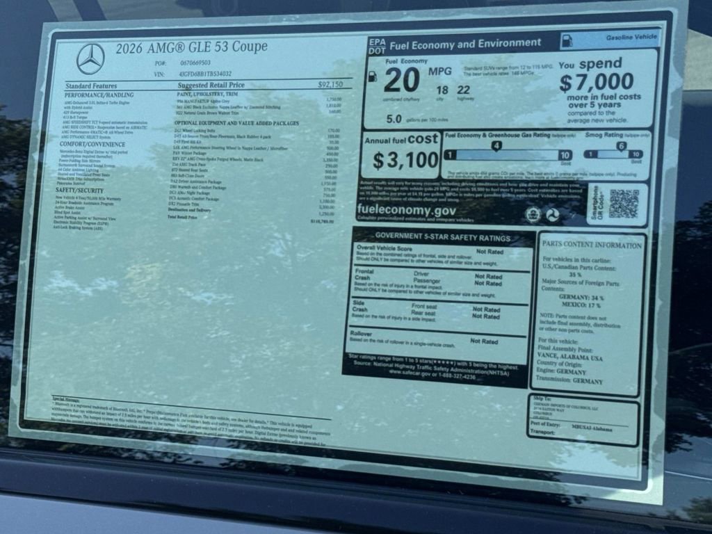 New 2026 Mercedes-Benz GLE 53 AMG 4MATIC Coupe image 9