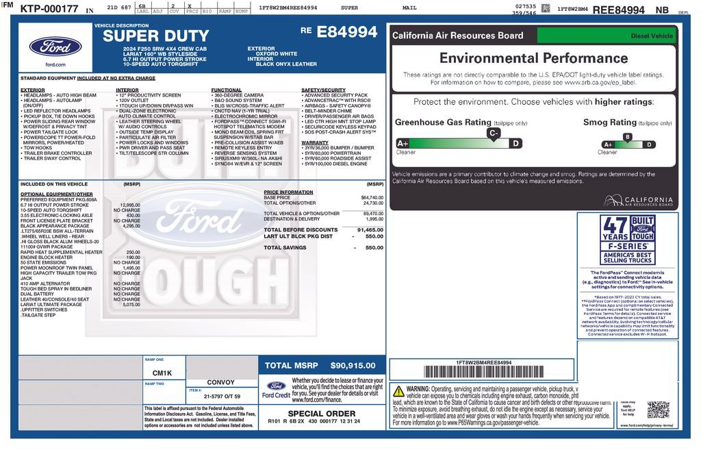 Used 2024 Ford F250 Lariat w/ Lariat Ultimate Package AWD/4WD image 9