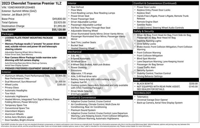 Certified 2023 Chevrolet Traverse Premier AWD/4WD image 40