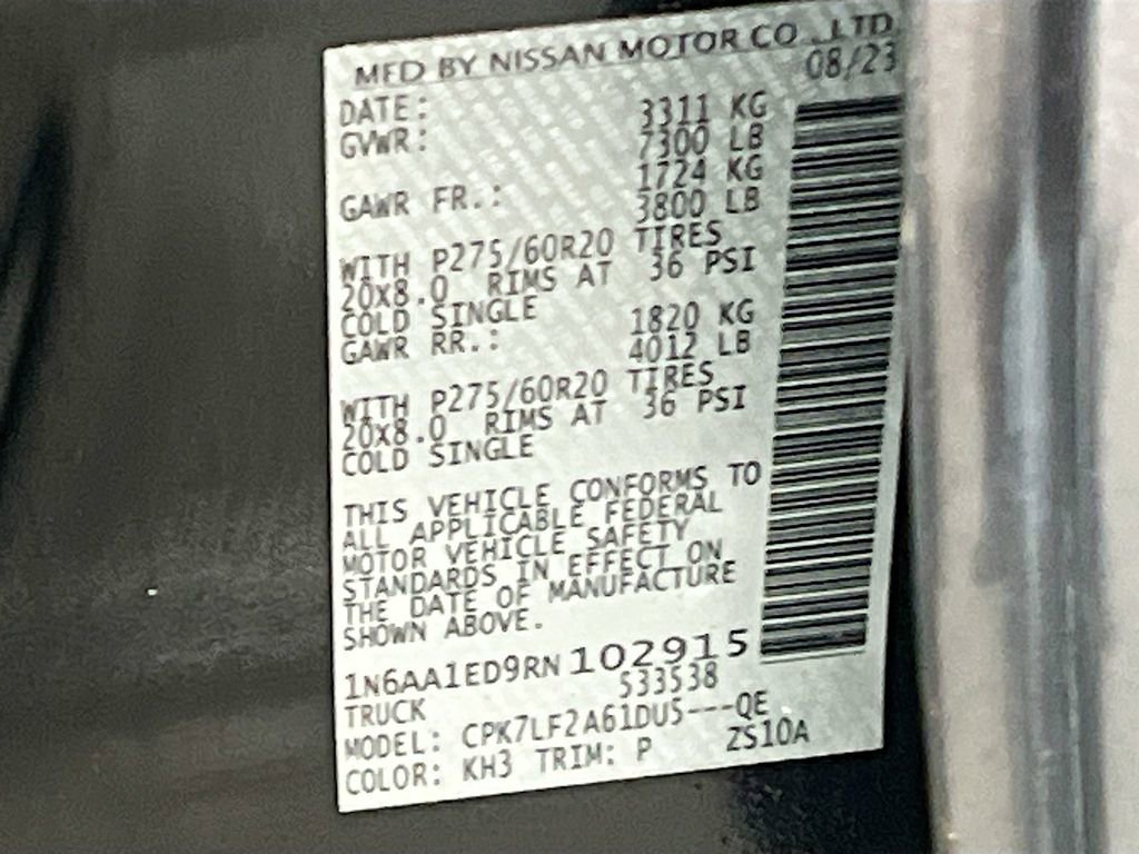 Used 2024 Nissan Titan Platinum Reserve w/ Moonroof Package image 34