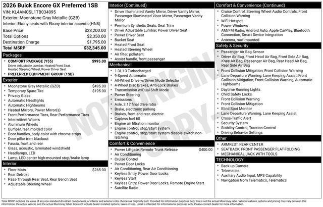Certified 2026 Buick Encore GX Preferred w/ Comfort Package AWD/4WD image 28