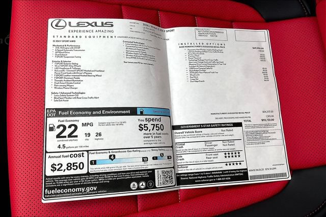 New 2026 Lexus IS 350 F Sport AWD/4WD image 14