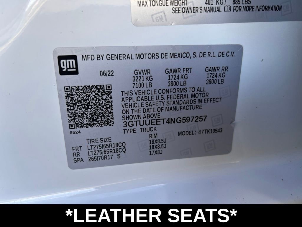 Certified 2022 GMC Sierra 1500 AT4 w/ AT4 Preferred Package image 14