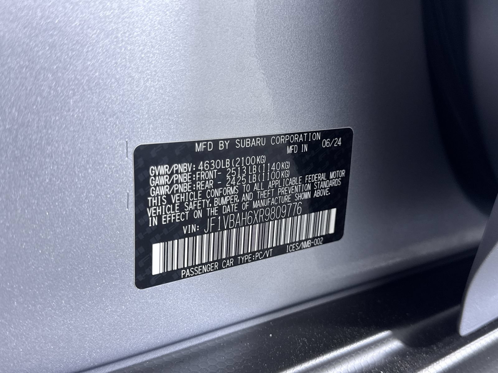 Certified 2024 Subaru WRX Premium AWD/4WD image 12