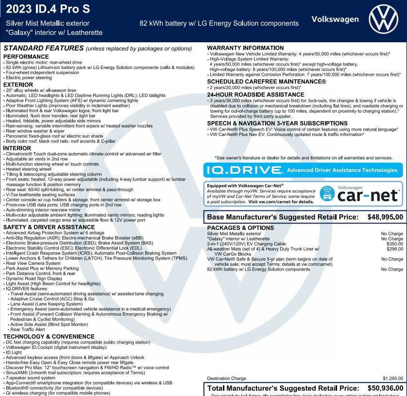 Used 2023 Volkswagen ID.4 Pro S RWD image 3