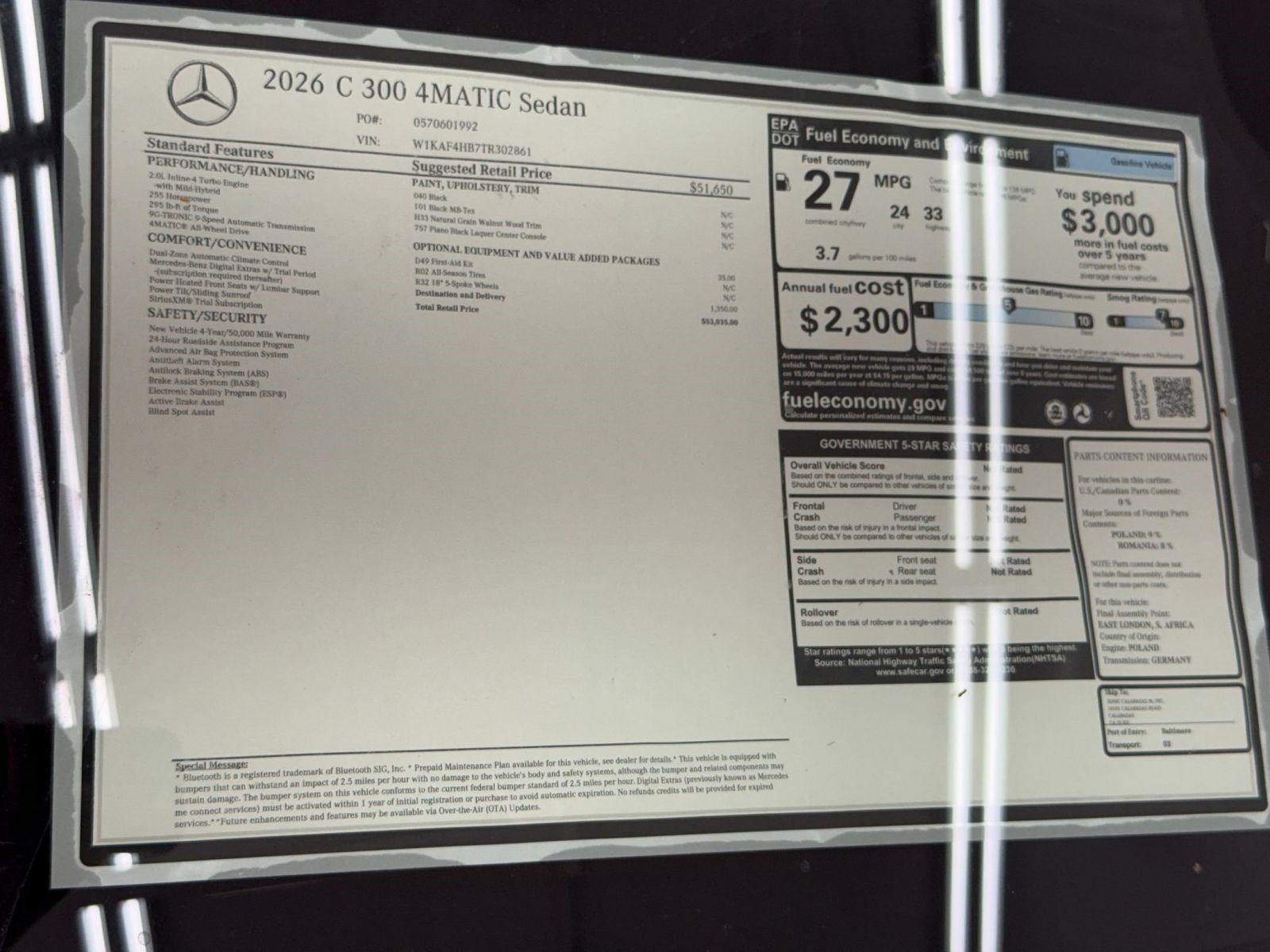 New 2026 Mercedes-Benz C 300 4MATIC Sedan image 33