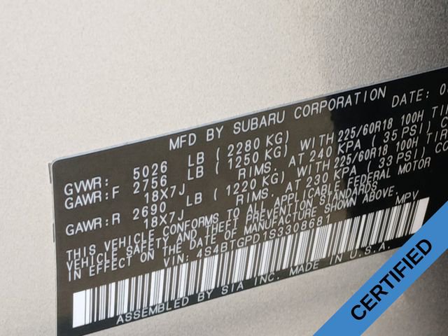 Certified 2025 Subaru Outback Touring XT AWD/4WD image 19