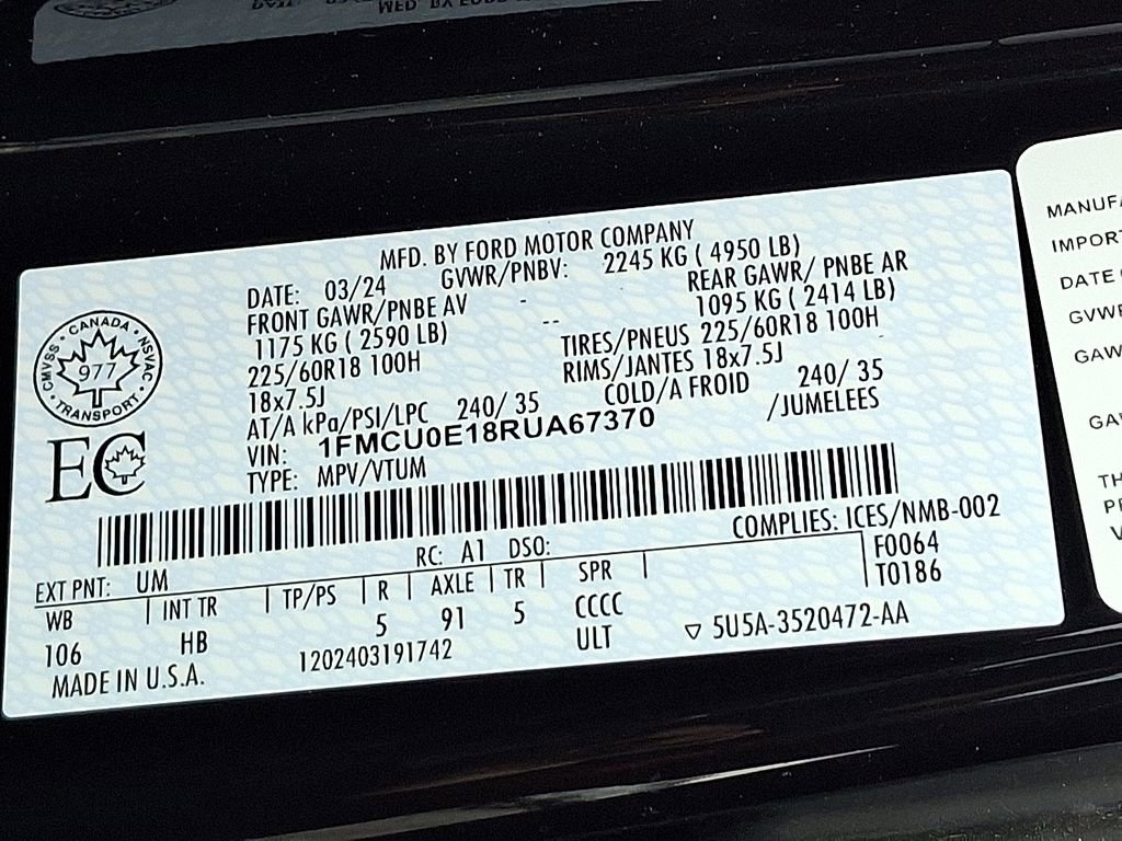 Used 2024 Ford Escape SE image 27