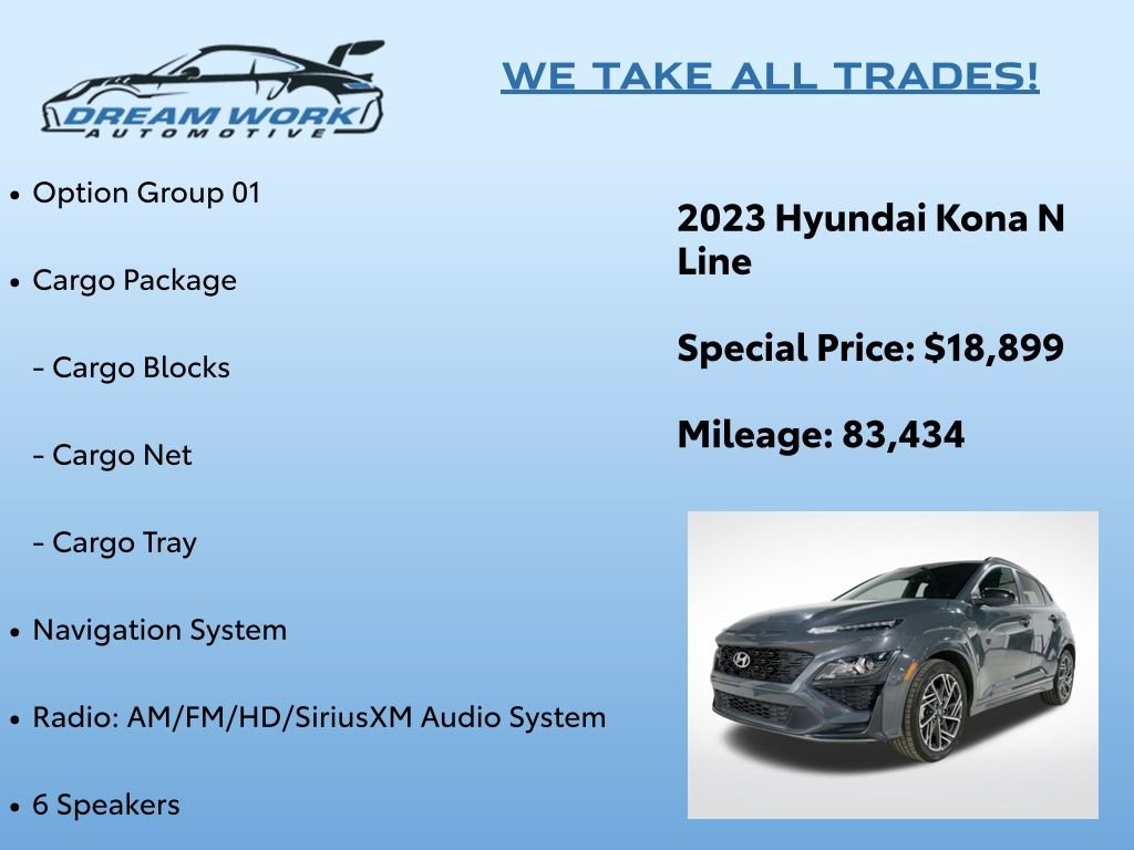 Used 2023 Hyundai Kona N Line w/ Cargo Package image 2
