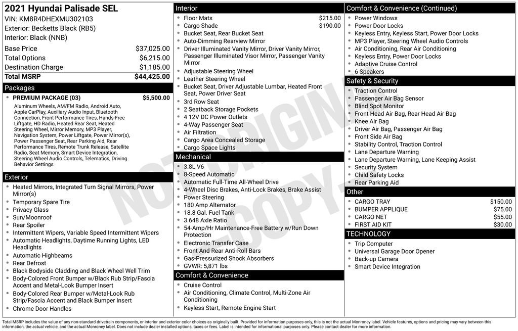 Used 2021 Hyundai Palisade SEL w/ Premium Package image 19