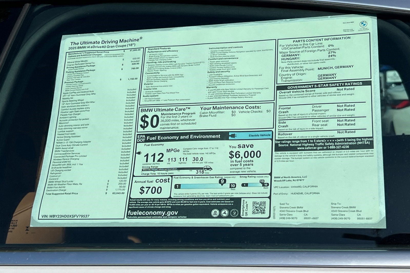 Used 2025 BMW i4 eDrive40 w/ Premium Package RWD image 29