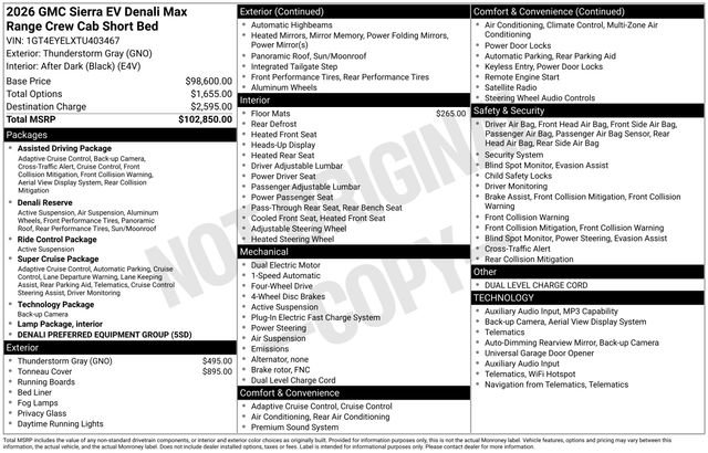 New 2026 GMC Sierra EV Denali AWD/4WD image 1