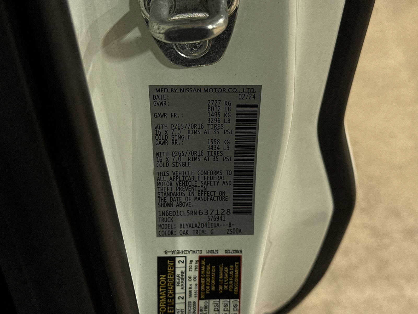 Used 2024 Nissan Frontier S w/ S Utility Package RWD image 14