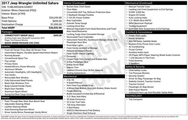 Used 2017 Jeep Wrangler Unlimited Sahara w/ Connectivity Group image 23