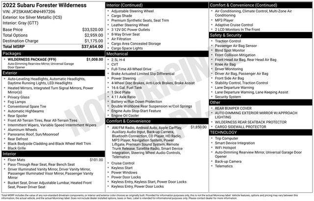 Used 2022 Subaru Forester Wilderness w/ Wilderness Package image 33