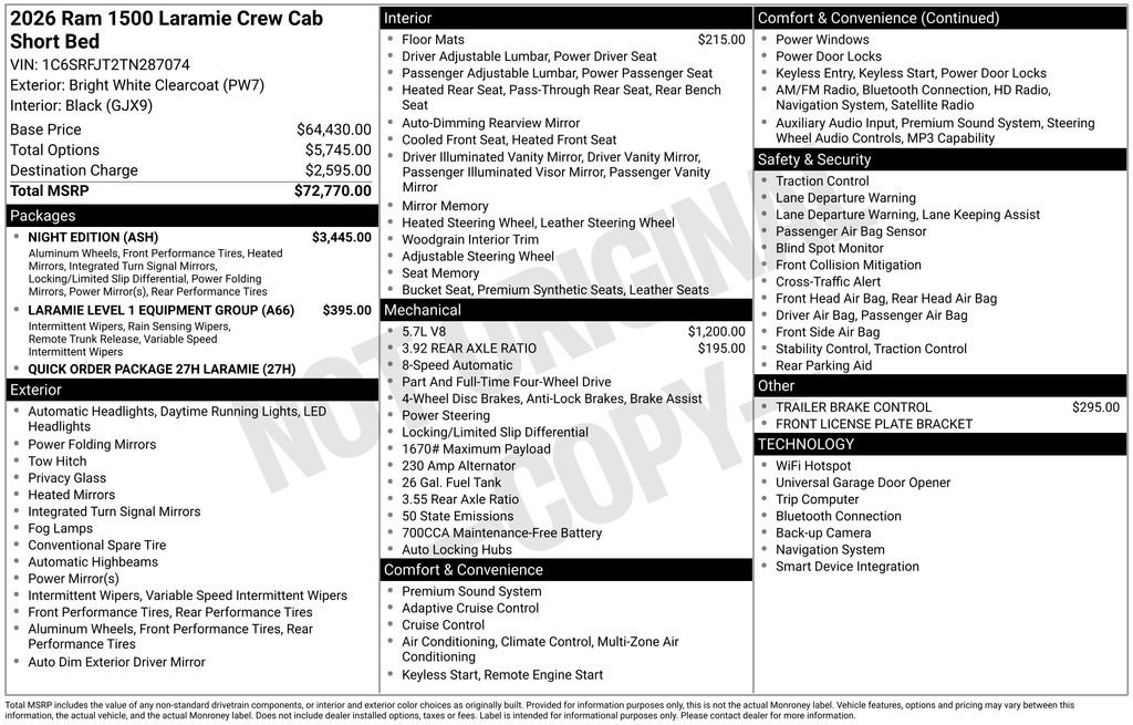 New 2026 RAM 1500 Laramie w/ Night Edition image 40