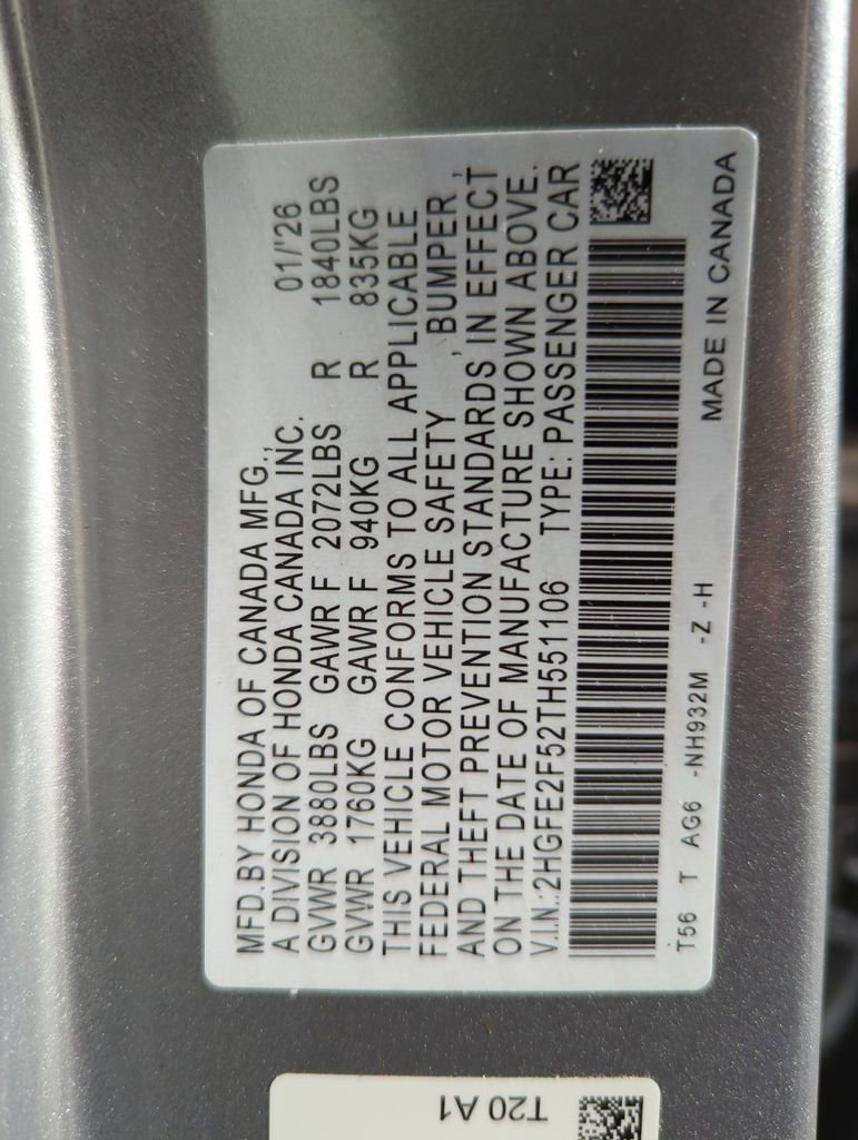 Certified 2026 Honda Civic Sport image 25