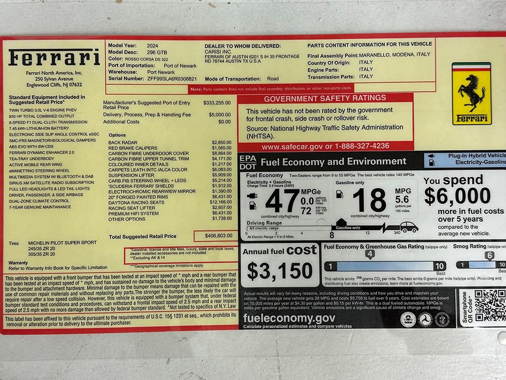 Certified 2024 Ferrari 296 GTB image 39