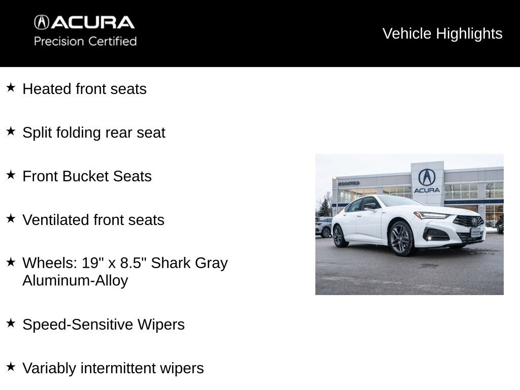 Certified 2025 Acura TLX SH-AWD w/ A-SPEC Pkg image 21