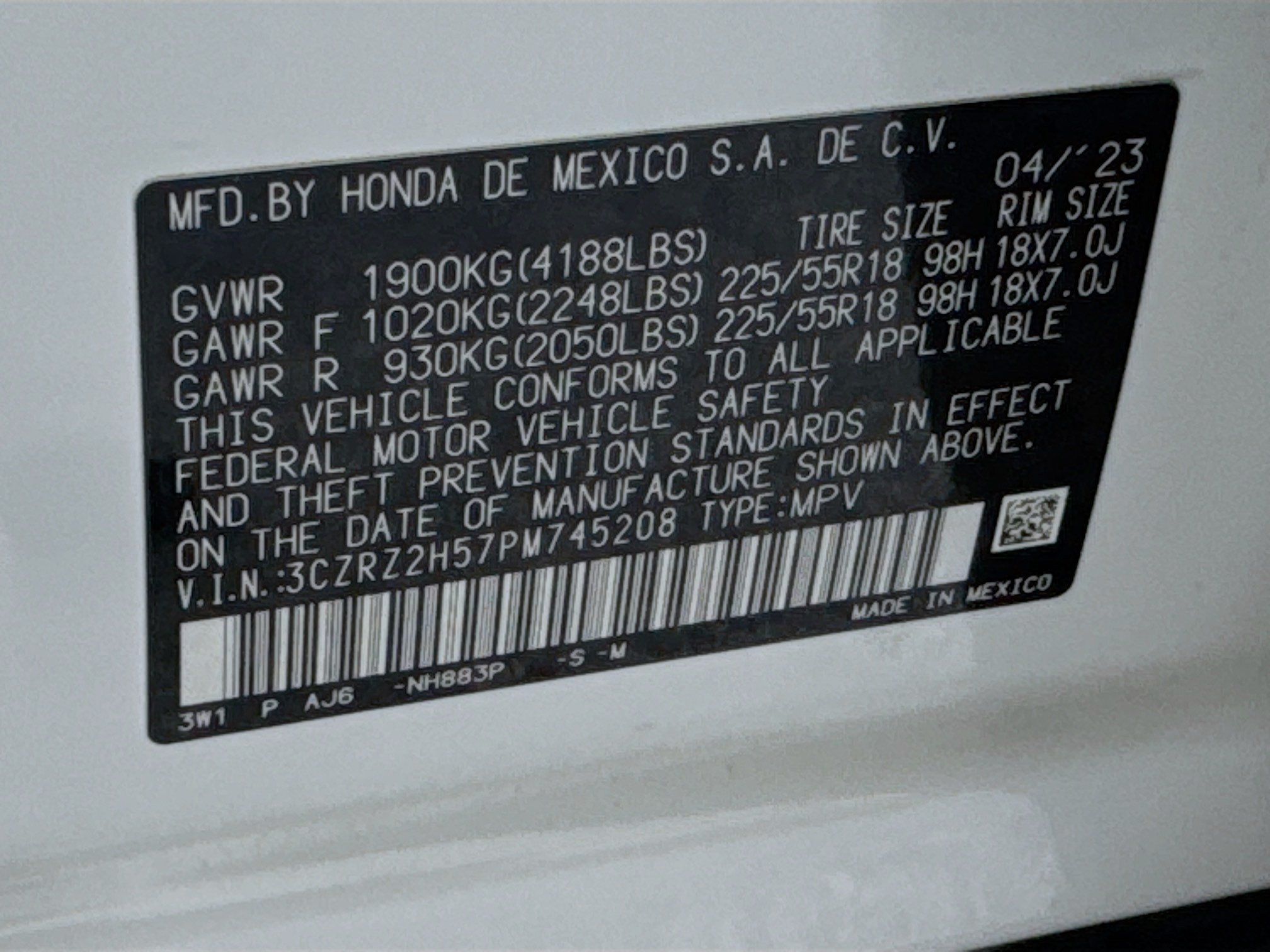 Certified 2023 Honda HR-V Sport image 30