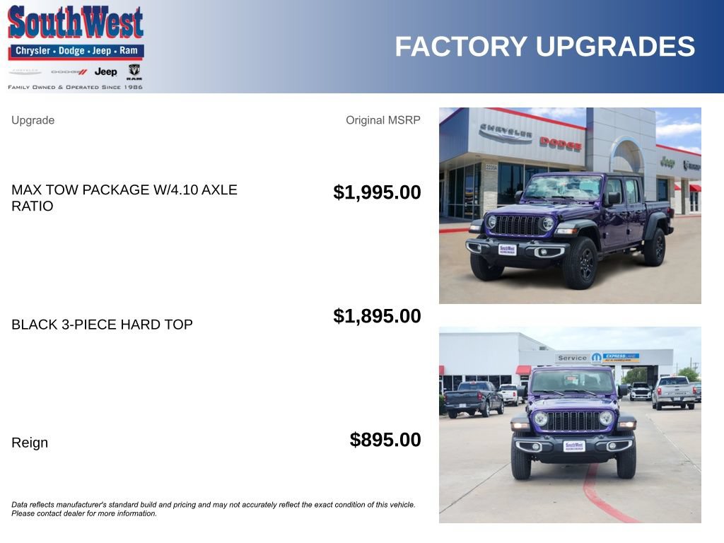 New 2026 Jeep Gladiator Sport AWD/4WD image 11