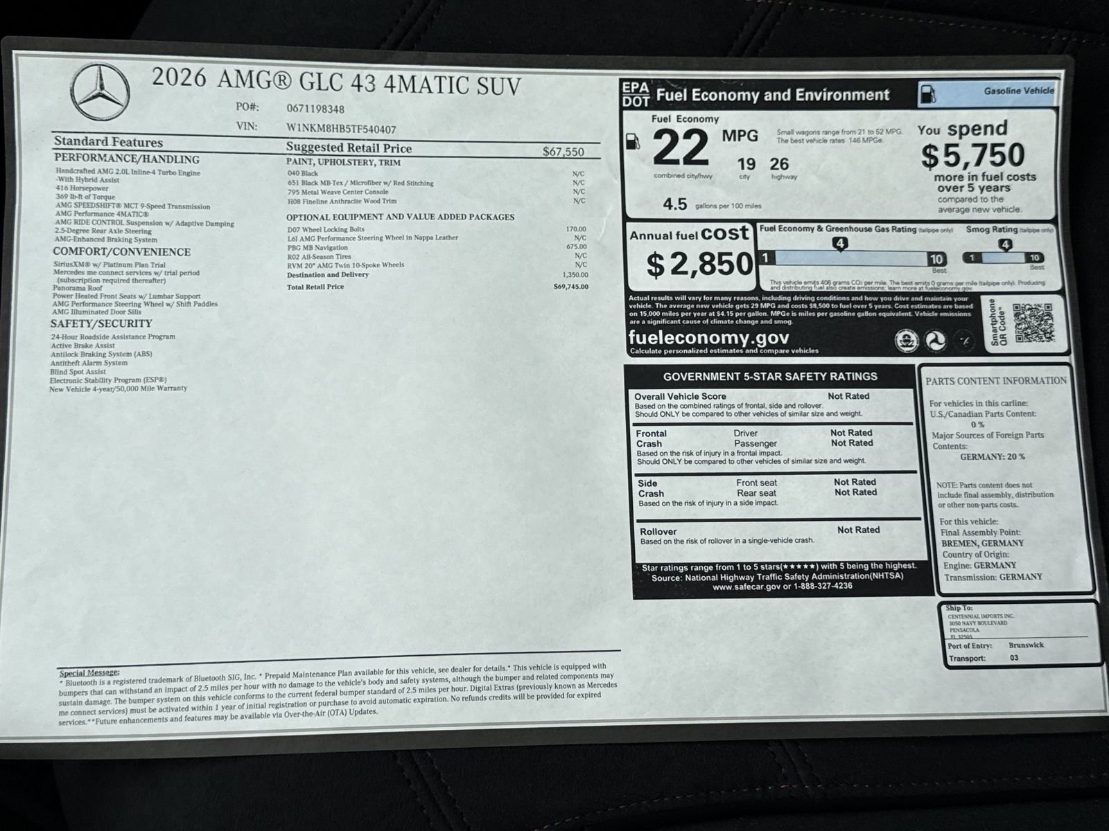 New 2026 Mercedes-Benz GLC 43 AMG 4MATIC image 41
