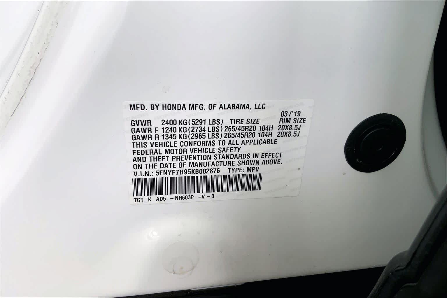 Used 2019 Honda Passport Touring image 34