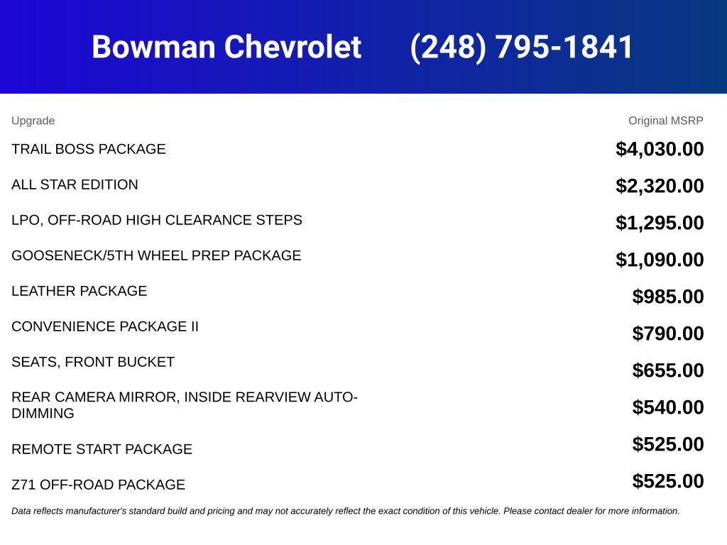 New 2026 Chevrolet Silverado 2500 LT w/ Trail Boss Package AWD/4WD image 4