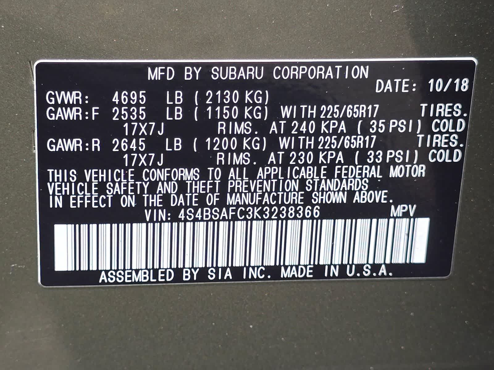 Used 2019 Subaru Outback 2.5i Premium AWD/4WD image 28