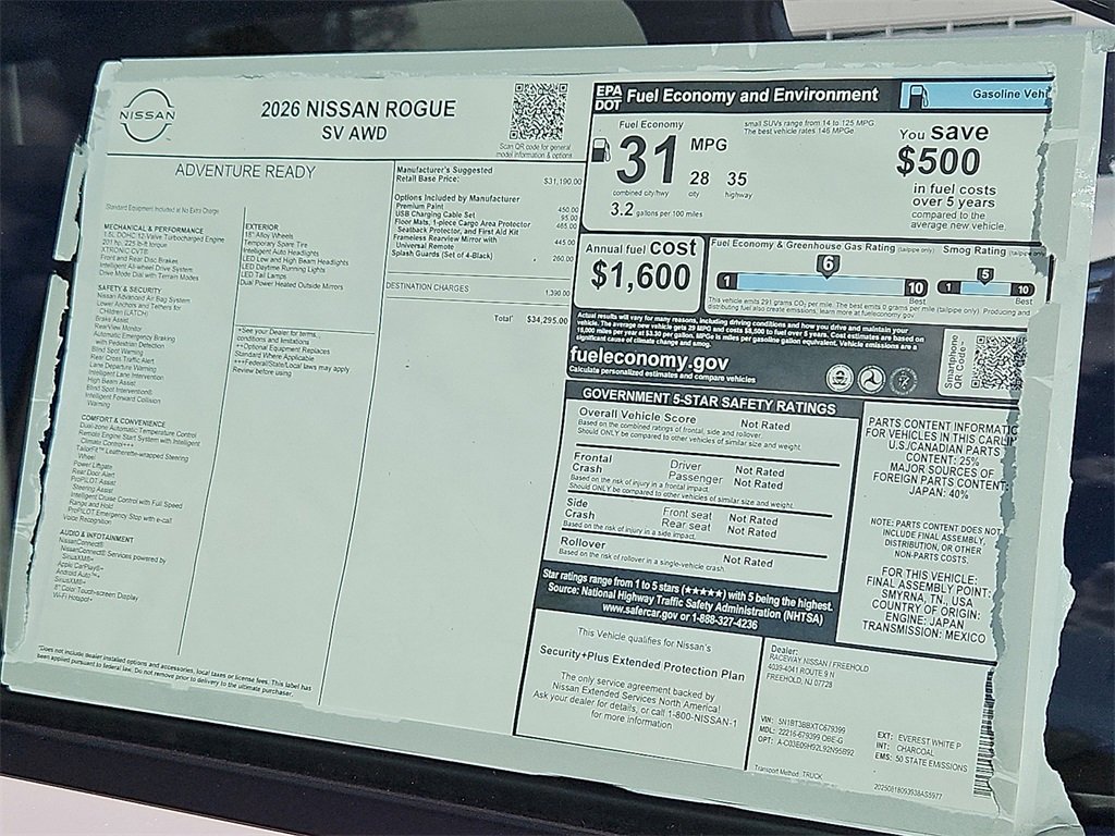 New 2026 Nissan Rogue SV image 15