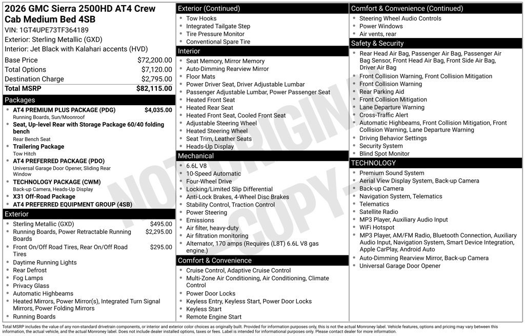 New 2026 GMC Sierra 2500 AT4 w/ AT4 Premium Plus Package AWD/4WD image 10