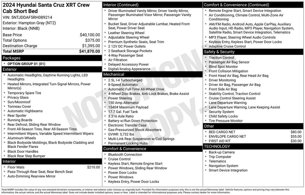 Used 2024 Hyundai Santa Cruz XRT image 32