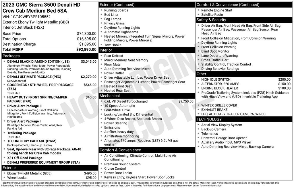 Used 2023 GMC Sierra 3500 Denali w/ Denali Black Diamond Edition image 3