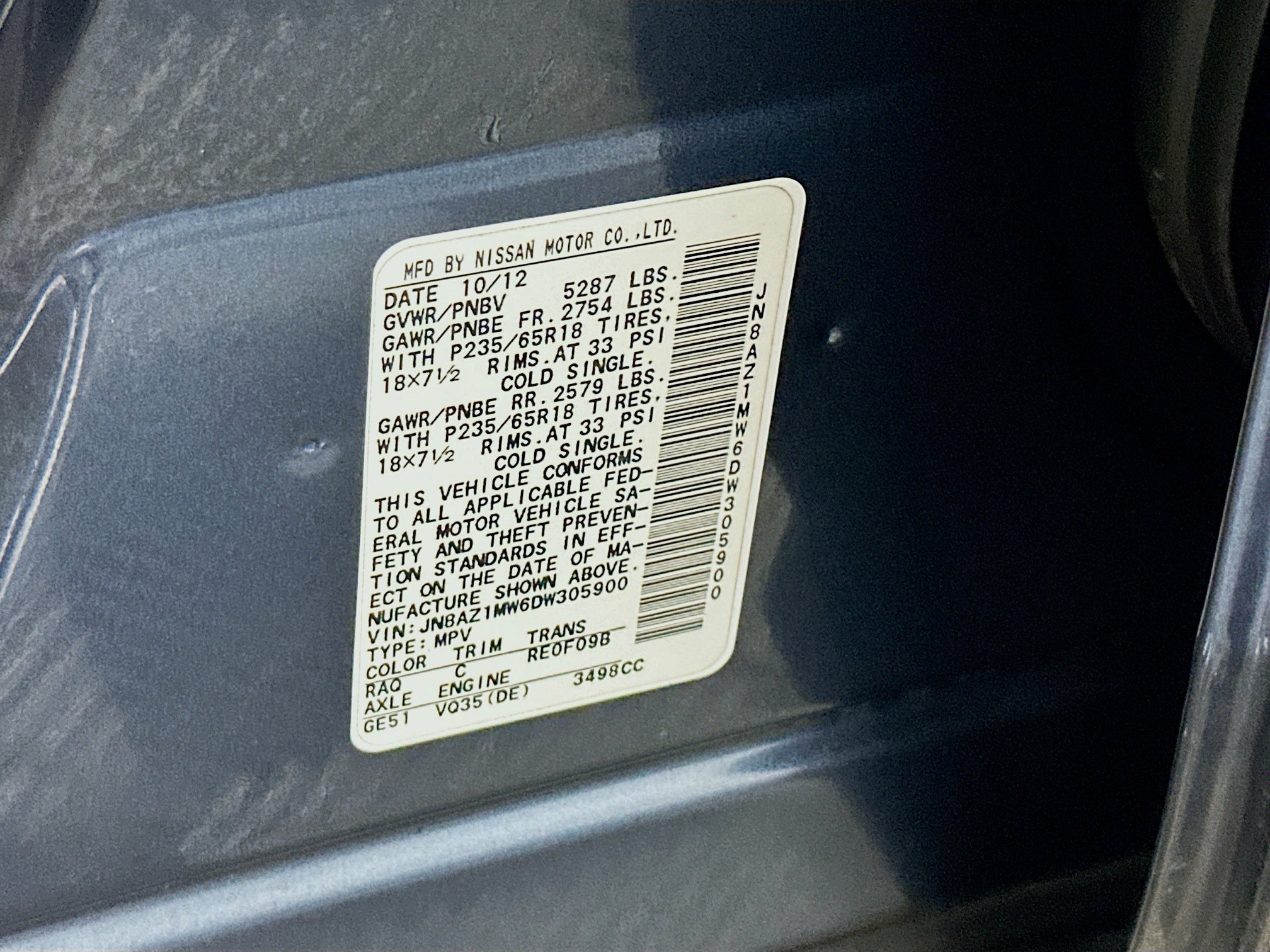 Used 2013 Nissan Murano SL w/ Navigation Pkg AWD/4WD image 12