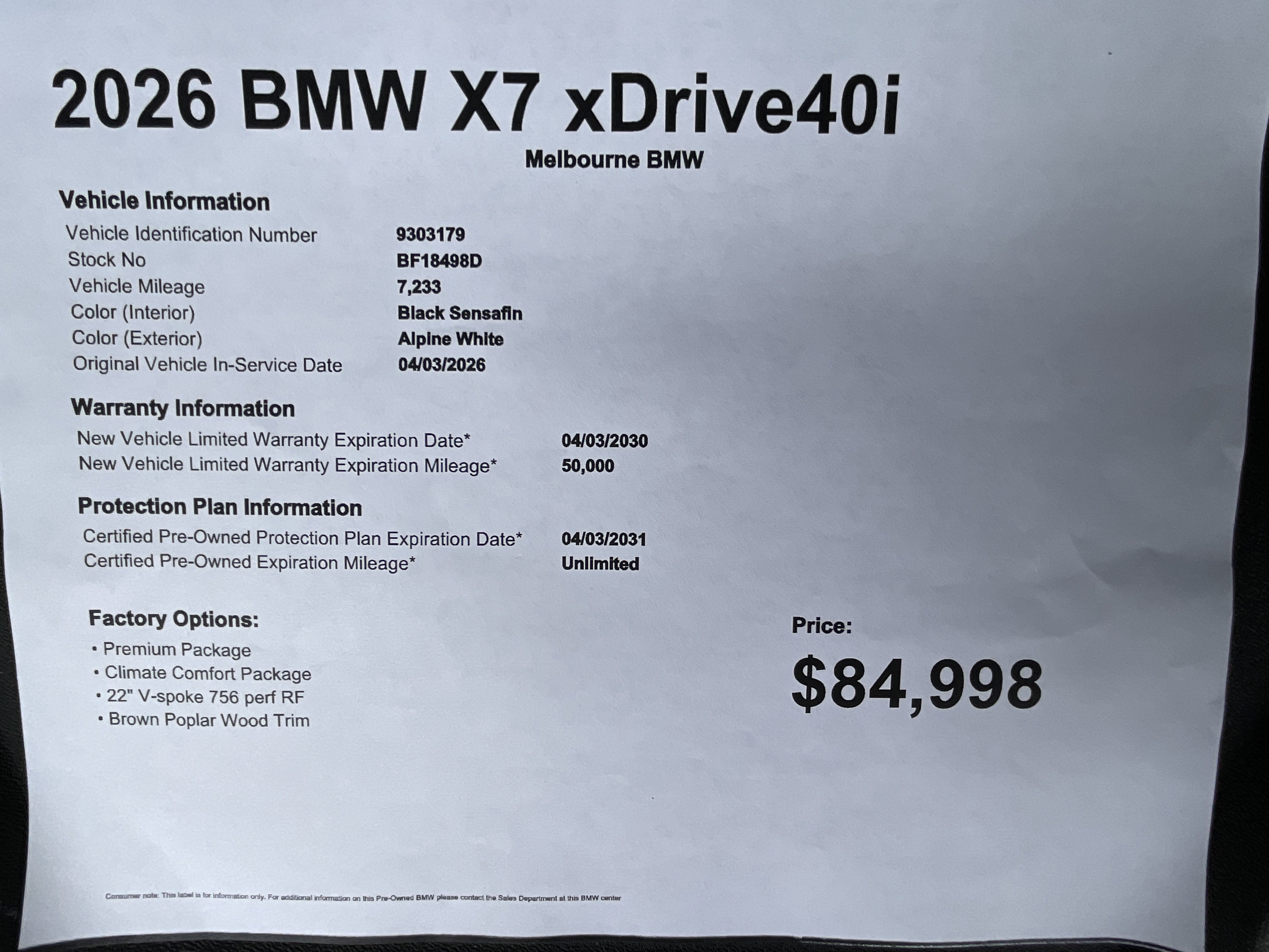 Certified 2026 BMW X7 xDrive40i w/ Premium Package AWD/4WD image 38