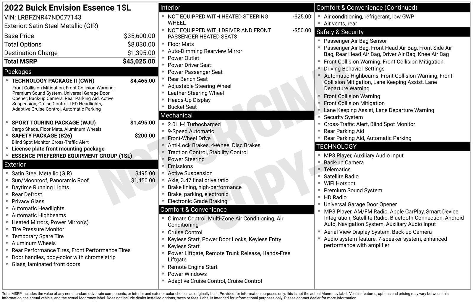 Used 2022 Buick Envision Essence w/ Technology Package II FWD image 32