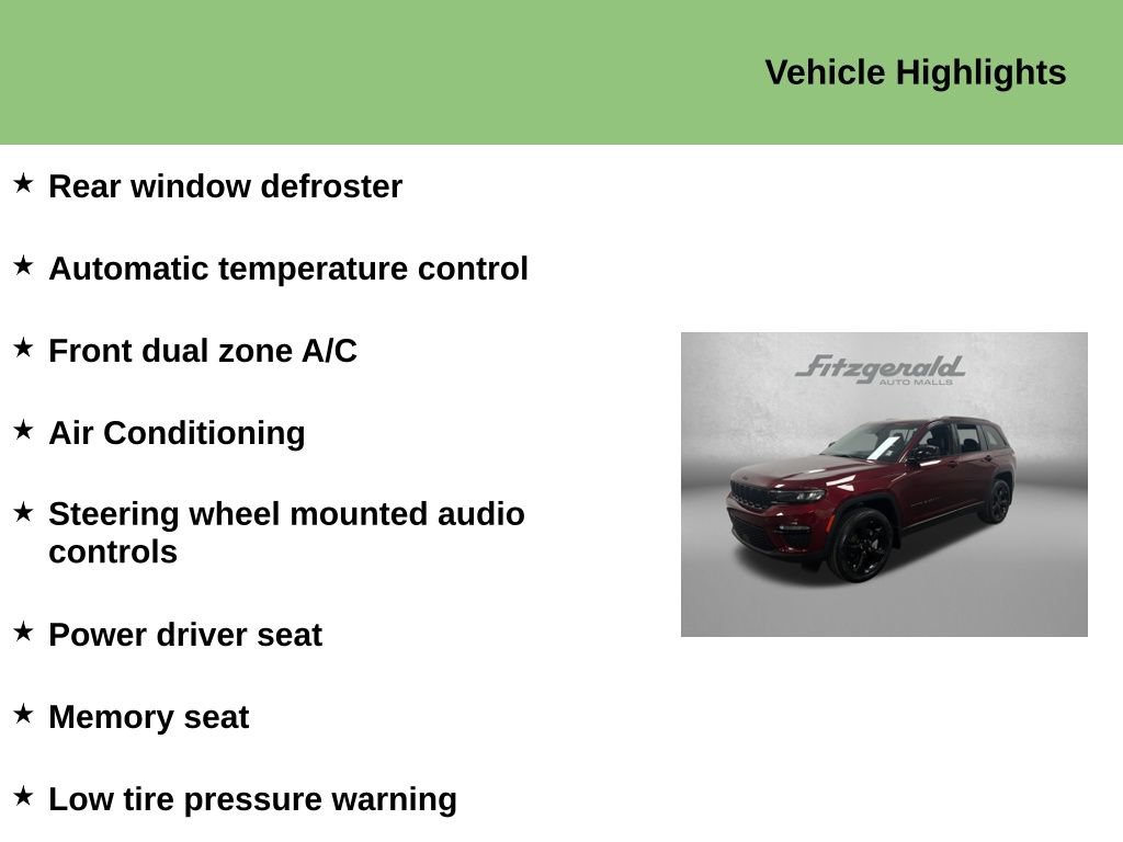 Used 2025 Jeep Grand Cherokee Limited w/ Black Appearance Package RWD image 10
