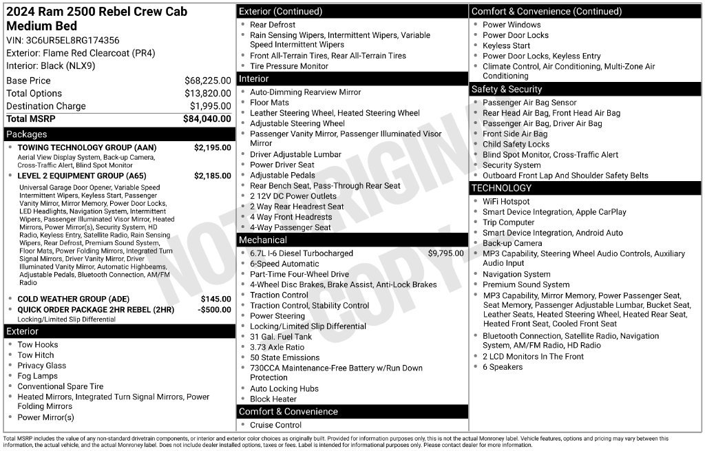 Certified 2024 RAM 2500 Rebel w/ Towing Technology Group AWD/4WD image 22