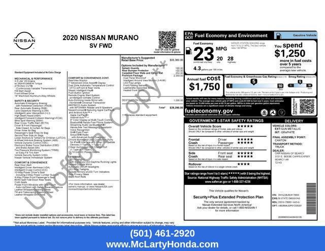 Used 2020 Nissan Murano SV w/ Premium Package FWD image 17