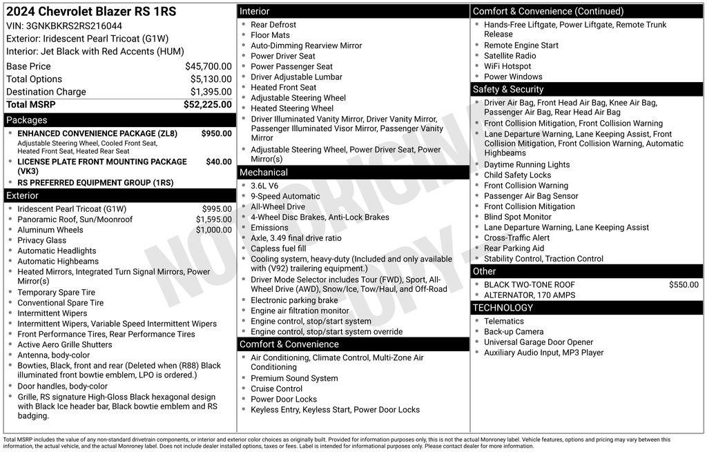 Used 2024 Chevrolet Blazer RS w/ Enhanced Convenience Package image 25