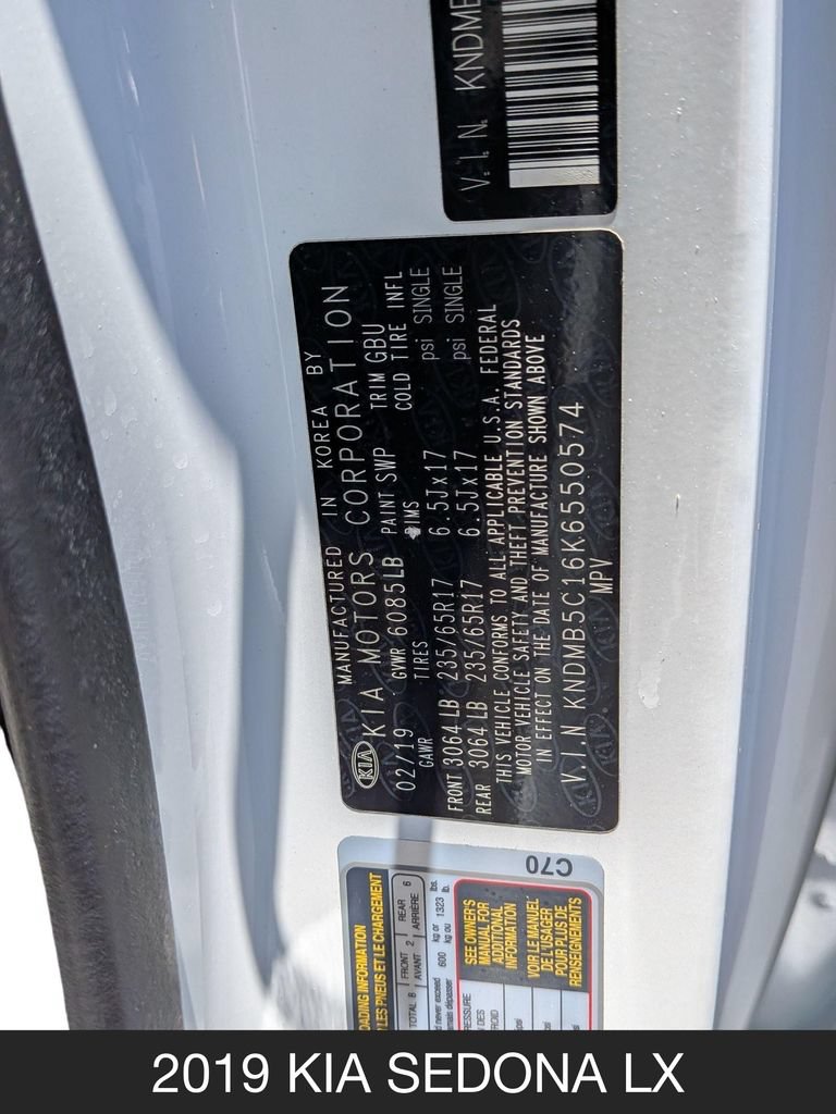 Used 2019 Kia Sedona LX FWD image 24