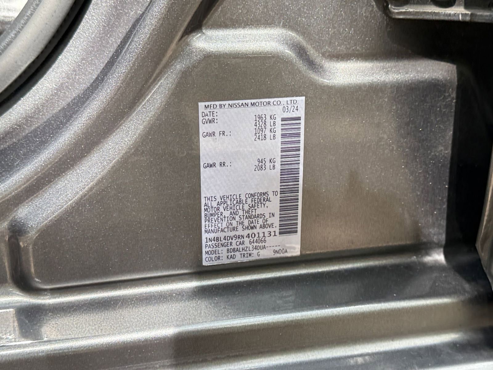 Used 2024 Nissan Altima 2.5 SV FWD image 25