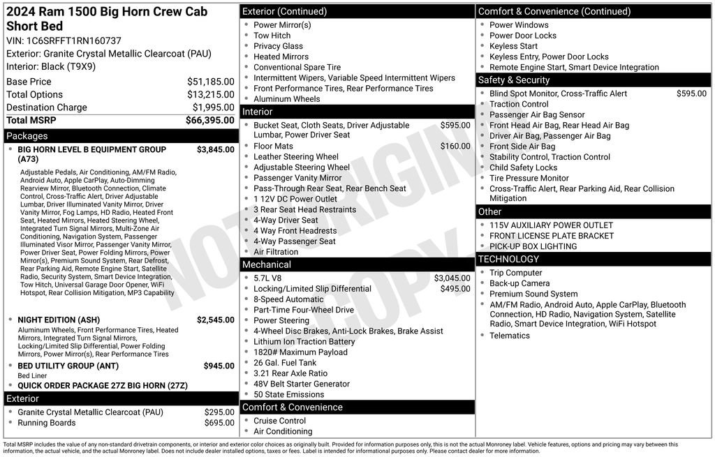Used 2024 RAM 1500 Big Horn AWD/4WD image 11