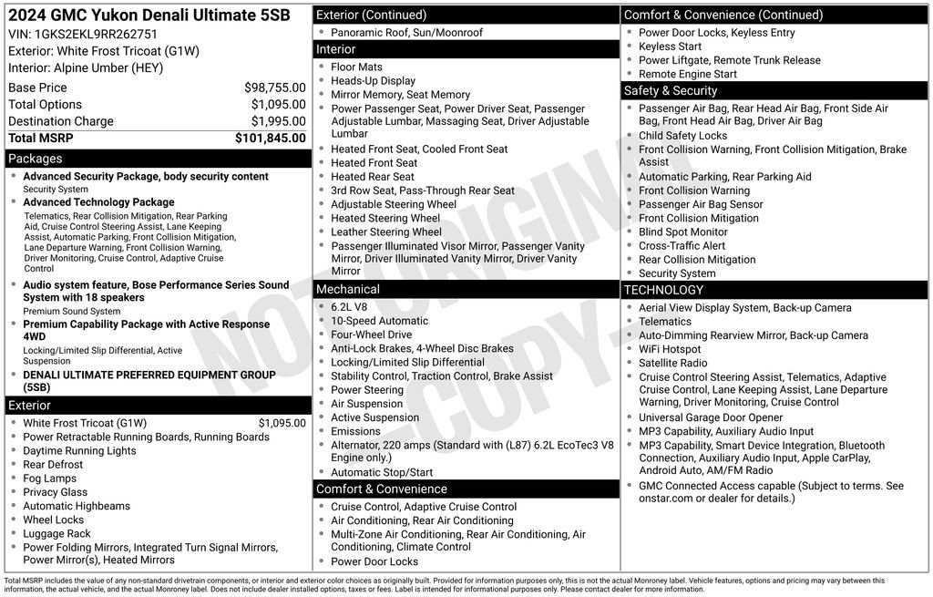 Used 2024 GMC Yukon Denali Ultimate AWD/4WD image 51