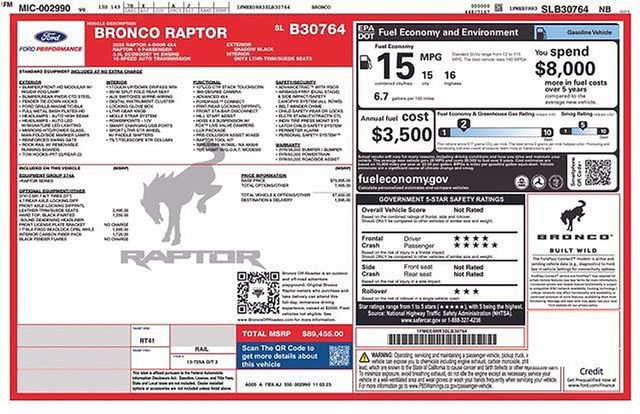 Used 2025 Ford Bronco Raptor w/ Interior Carbon Fiber Pack AWD/4WD image 29