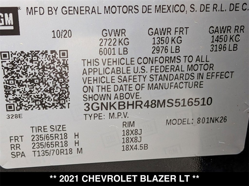 Used 2021 Chevrolet Blazer LT image 29