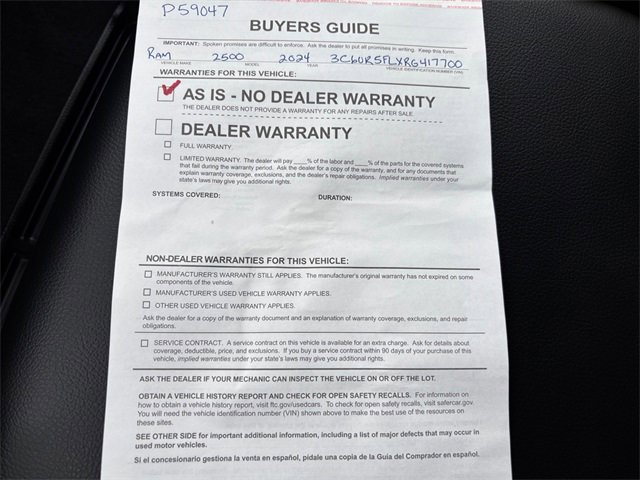 Used 2024 RAM 2500 Laramie w/ Safety Group image 45