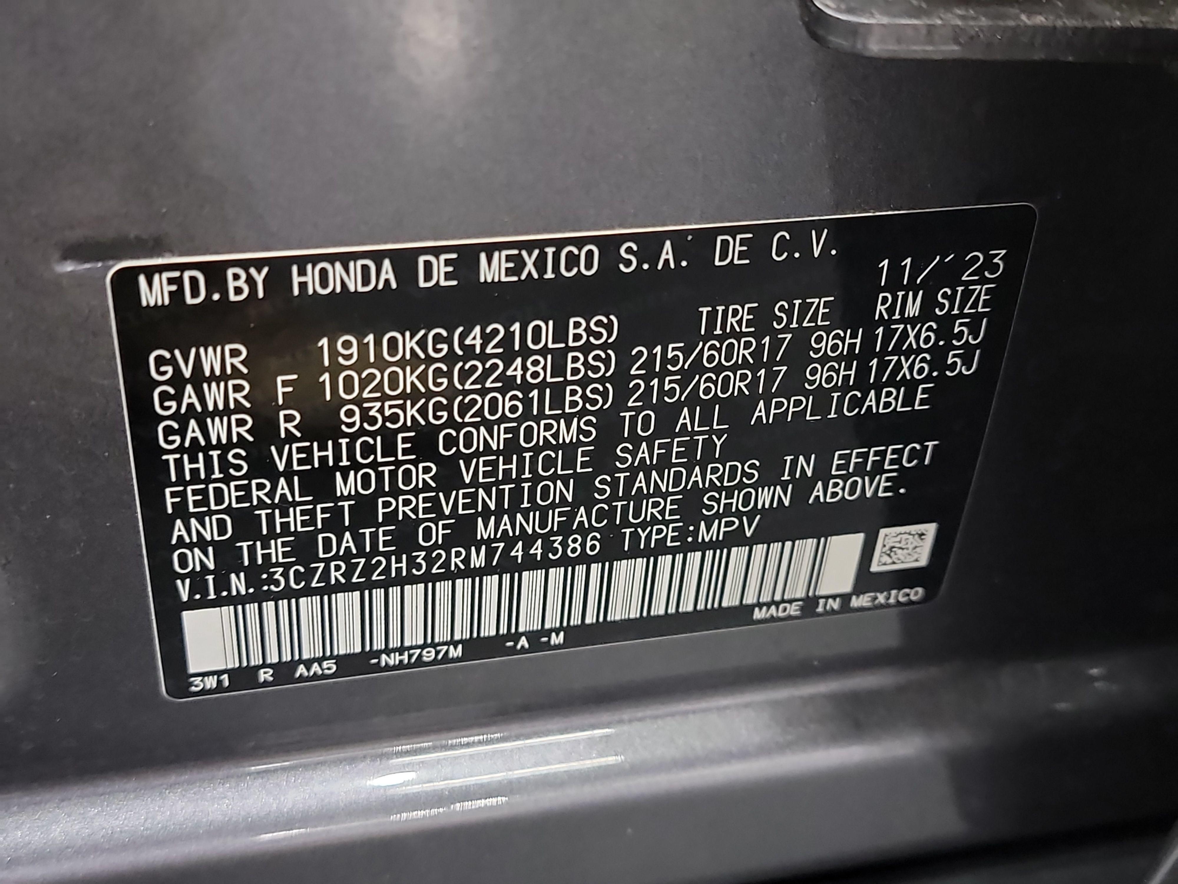 Certified 2024 Honda HR-V LX image 32