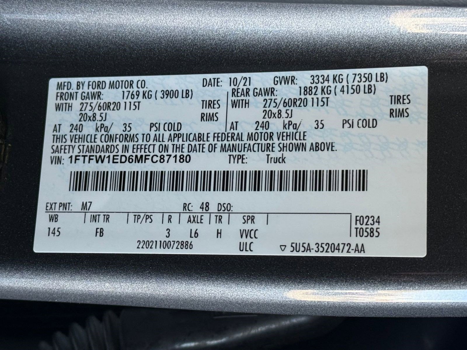 Certified 2021 Ford F150 XLT w/ Equipment Group 302A High image 22